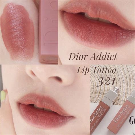 dior addict lip tattoo 321 swatch|Dior lip tattoo tint.